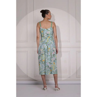Ruhm Floral Shirt Dress with Button-Down Front