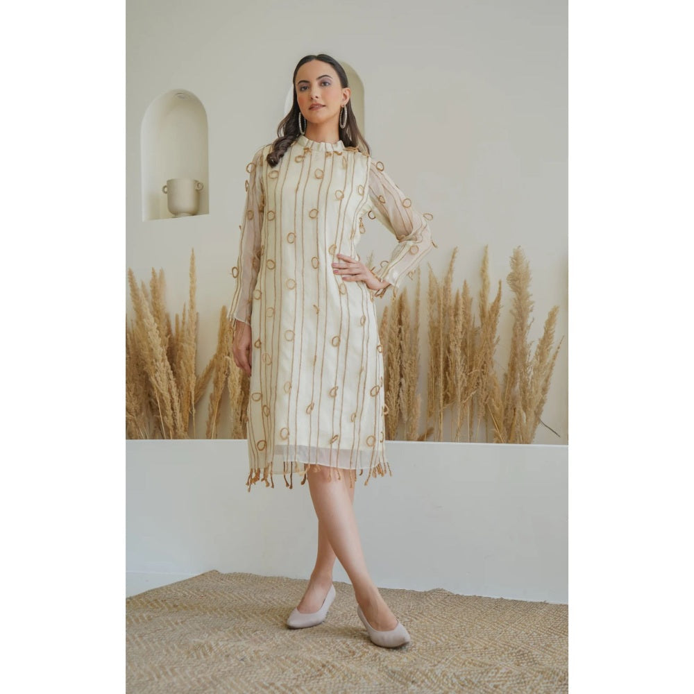 Ruhm Ivory Thread Play Dress