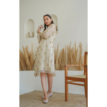 Ruhm Ivory Thread Play Dress
