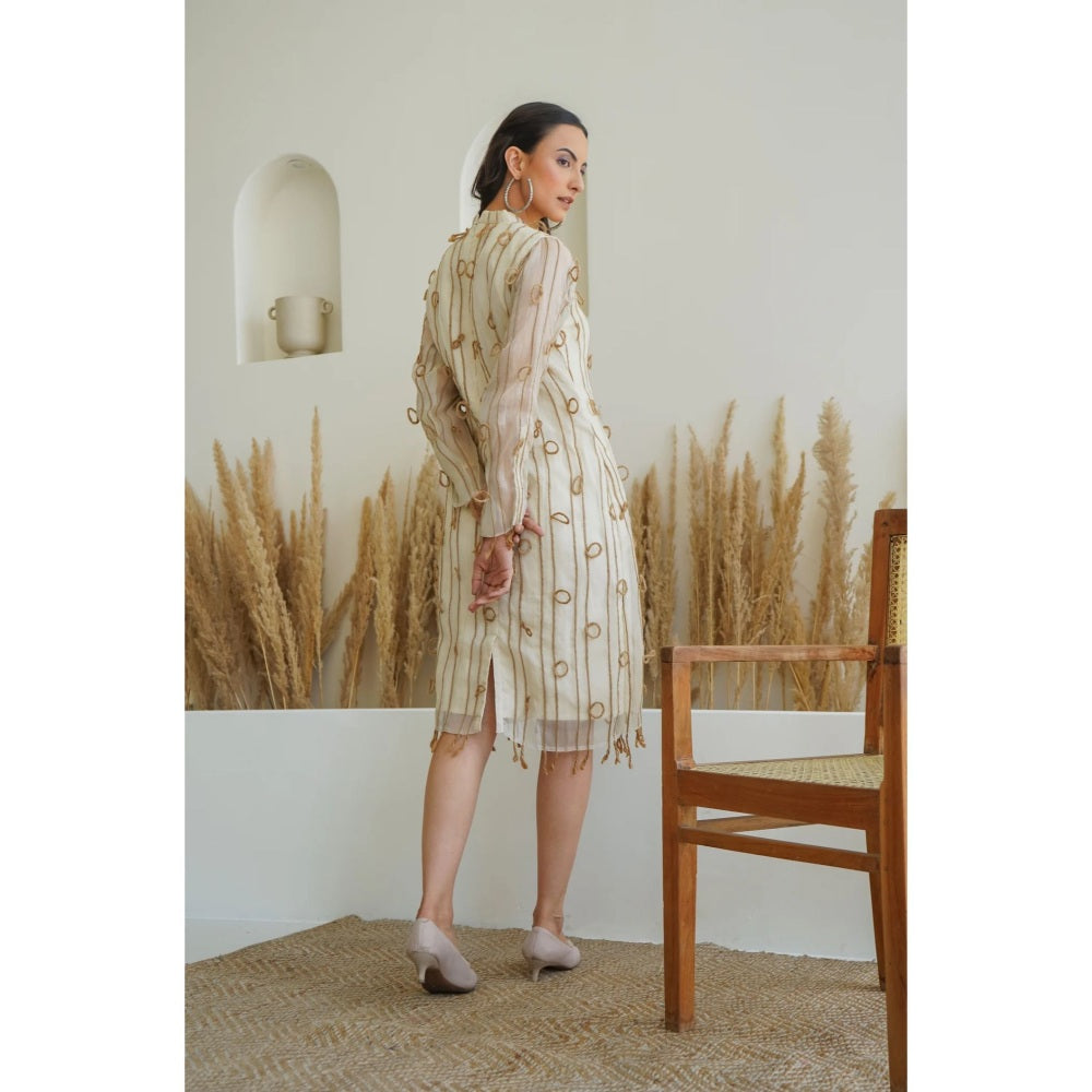 Ruhm Ivory Thread Play Dress
