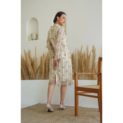 Ruhm Ivory Thread Play Dress