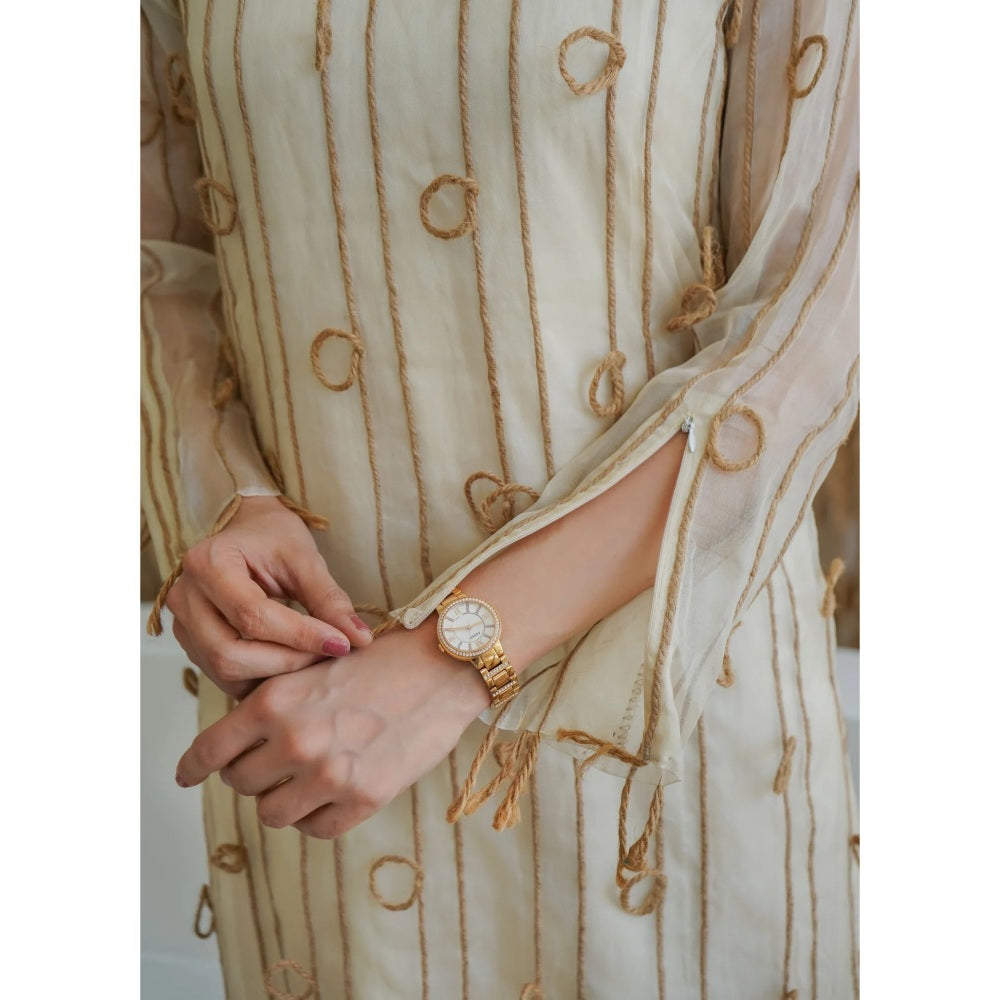 Ruhm Ivory Thread Play Dress