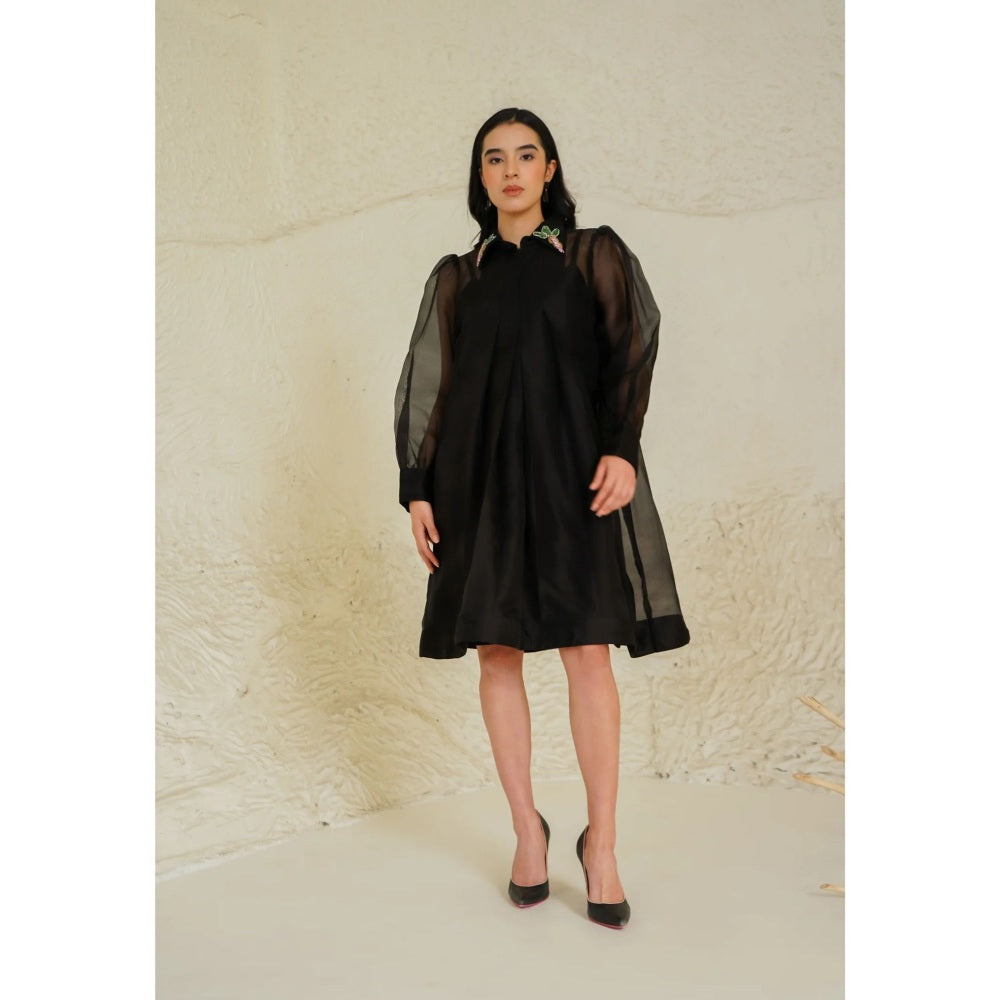 Ruhm Black Mystic Sheen Dress