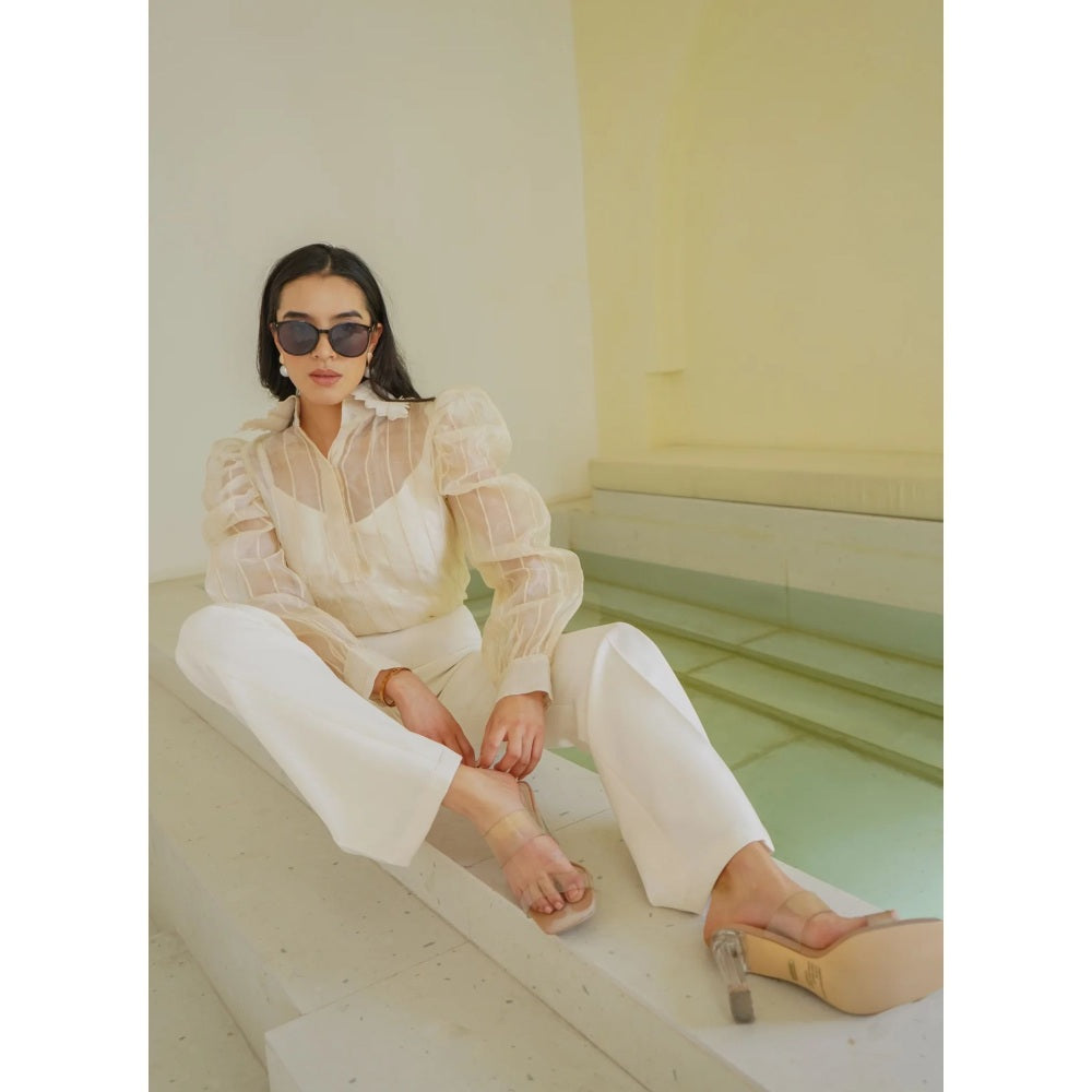 Ruhm Ivory Cloud Thread Shirt