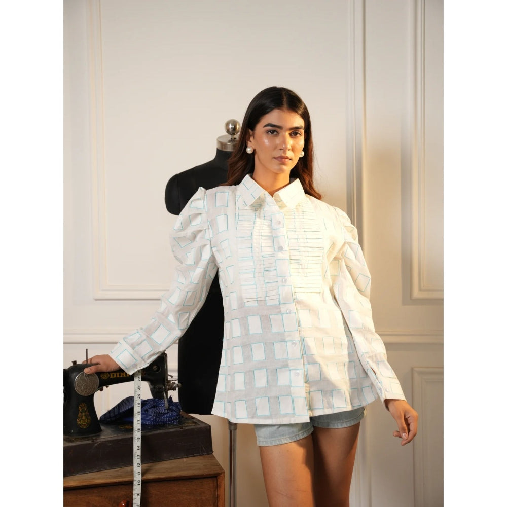 Ruhm White Azure Shirt