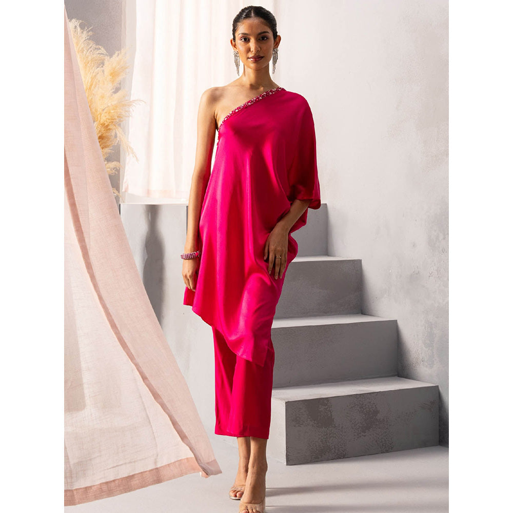 Rukinder Kumar Pink Fuschia Co-Ord (Set of 2)