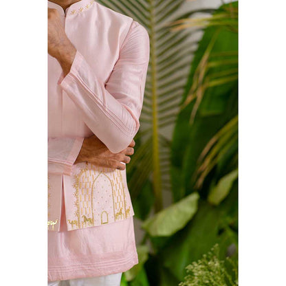 Runit Gupta Blush Arches Bundi Jacket