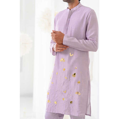 Runit Gupta Kingdom Lavender Kurta with Pant (Set of 2)