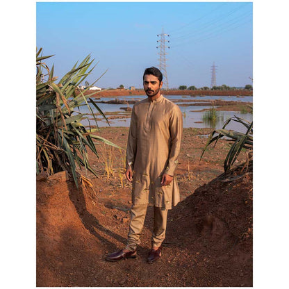 Runit Gupta Lotus Bliss Kurta with Churidar (Set of 2)