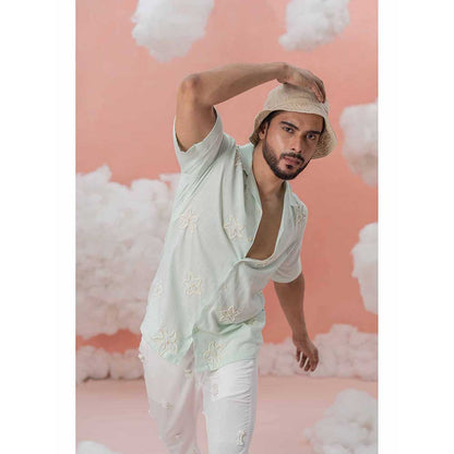 Runit Gupta Green Summer Star Shirt