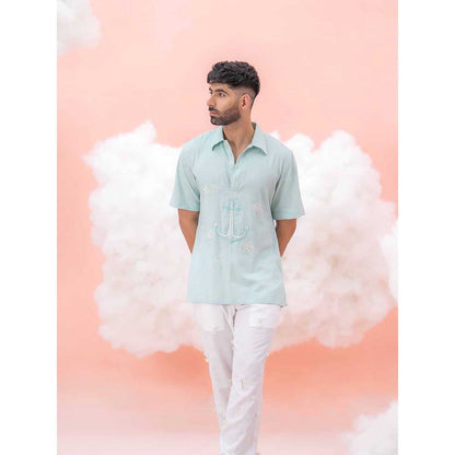 Runit Gupta Blue Anchor Cloud Shirt