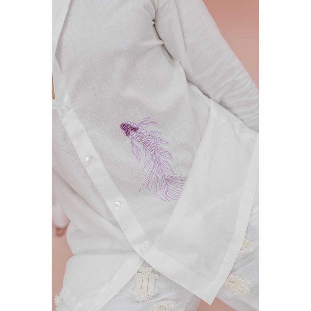 Runit Gupta White Fish Shirt