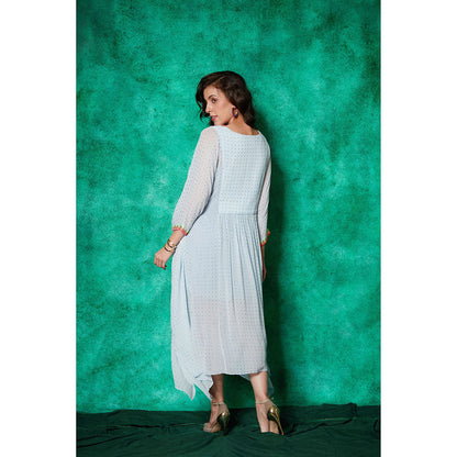 Saaj by Ankita Blue Long Kaftan with Tassels