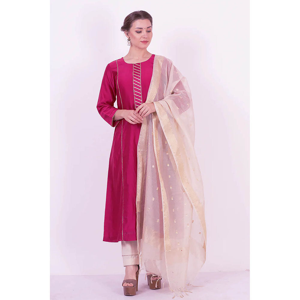 Saatvikei Kaavya - Wine Kurta