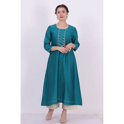 Saatvikei Kumud - Turquoise Kurta