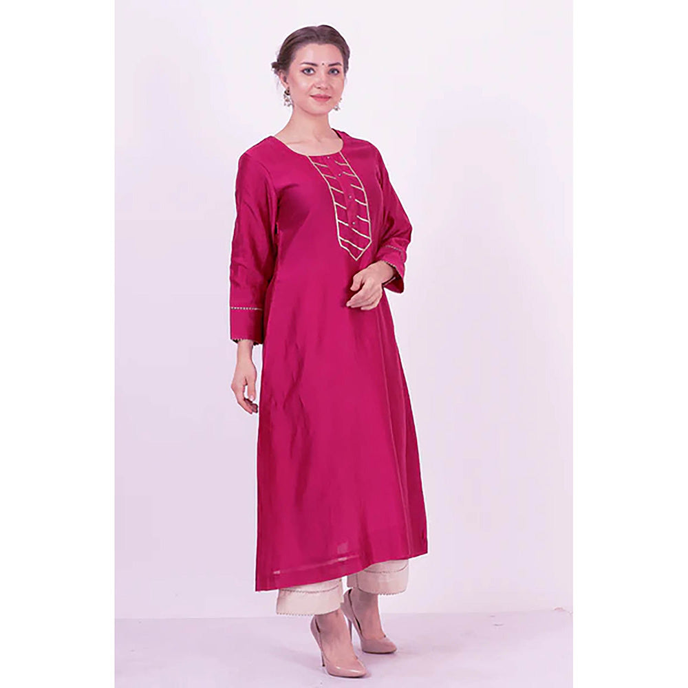 Saatvikei Kumud - Wine Kurta