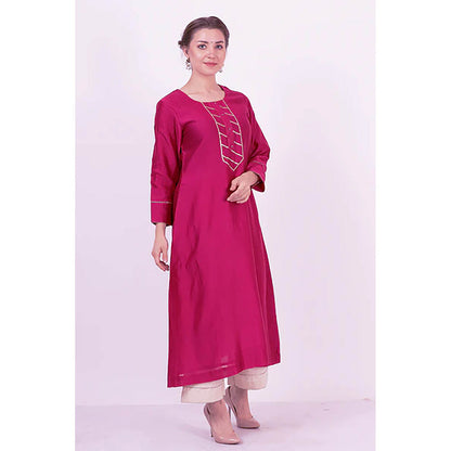 Saatvikei Kumud - Wine Kurta