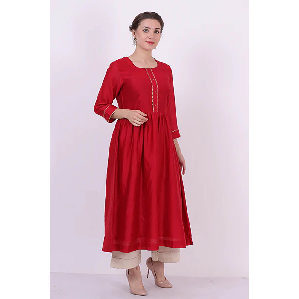 Saatvikei Padma - Red Kurta