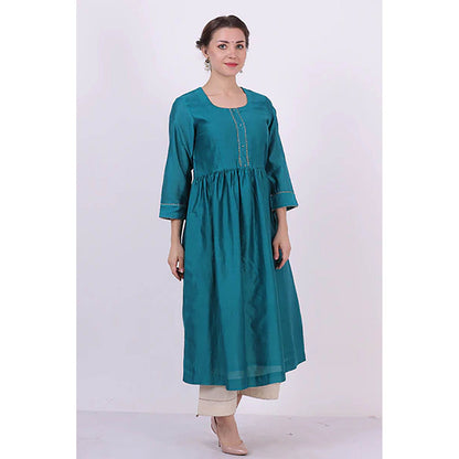 Saatvikei Padma - Turquoise Kurta