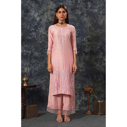 Saatvikei Raasika - Black Kurta with Palazzo and Dupatta (Set of 3)