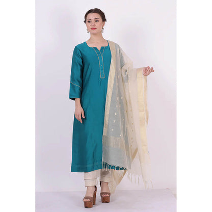 Saatvikei Saroj - Turquoise Kurta