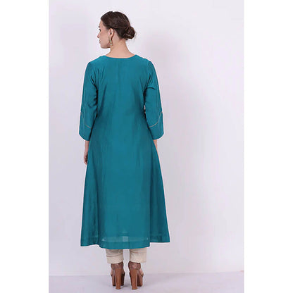 Saatvikei Saroj - Turquoise Kurta