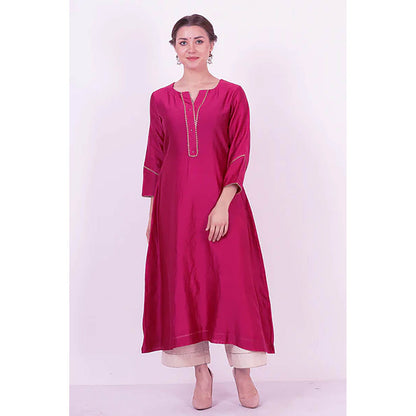 Saatvikei Saroj - Wine Kurta
