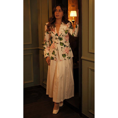 Sage By Mala Lily Charm White Blazer with Skirt (Set of 2)