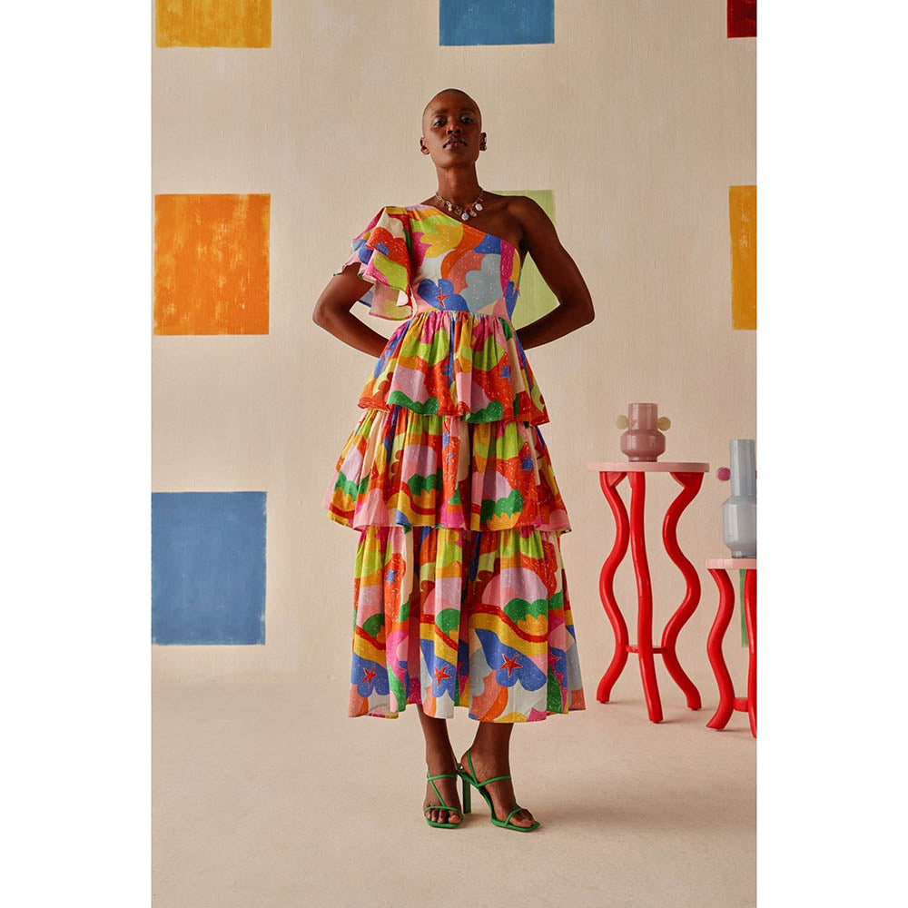 Sage By Mala Multi-Color Printed Nova Dress