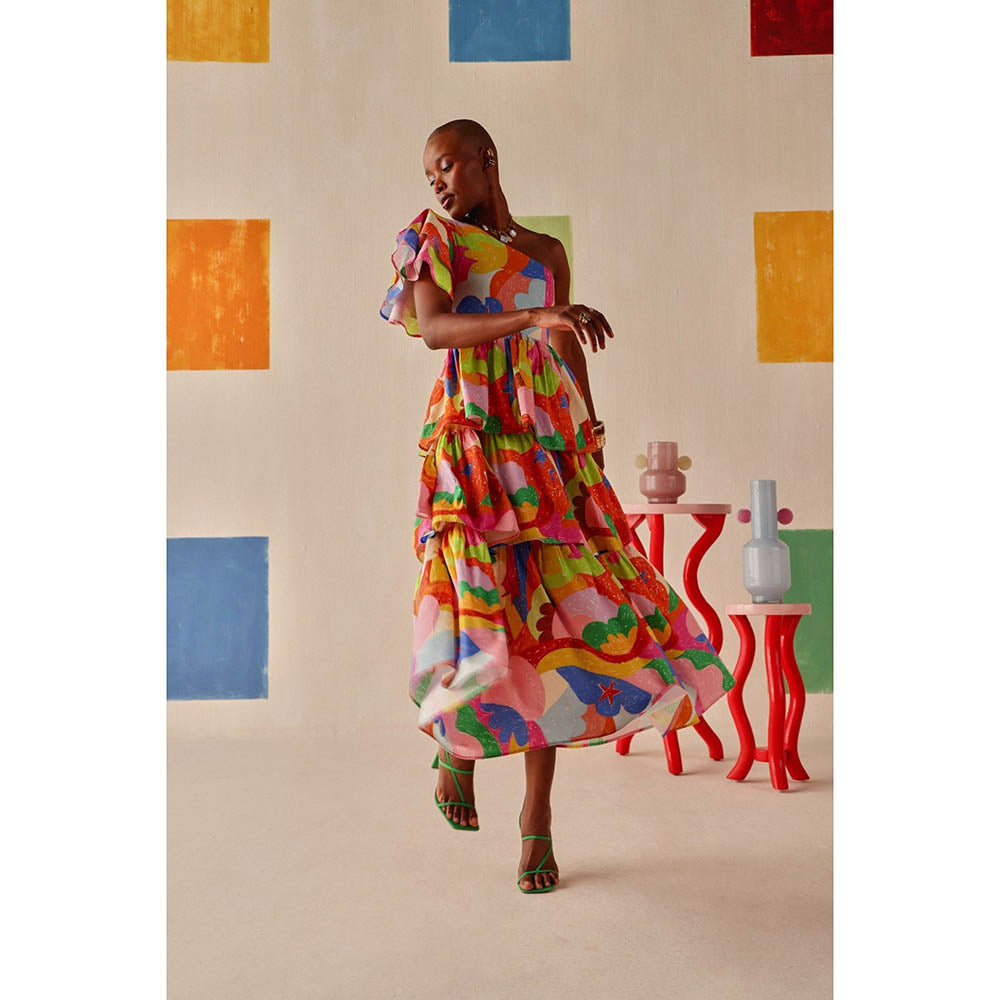 Sage By Mala Multi-Color Printed Nova Dress