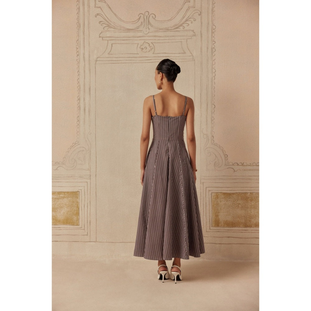 Sage By Mala Women Grey Cotton Maxi Dress