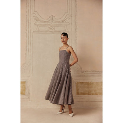Sage By Mala Women Grey Cotton Maxi Dress