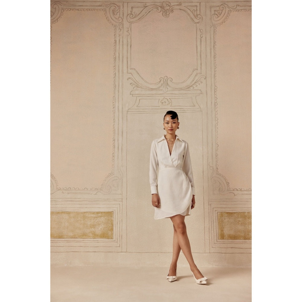 Sage By Mala Women White Satin Midi Dress