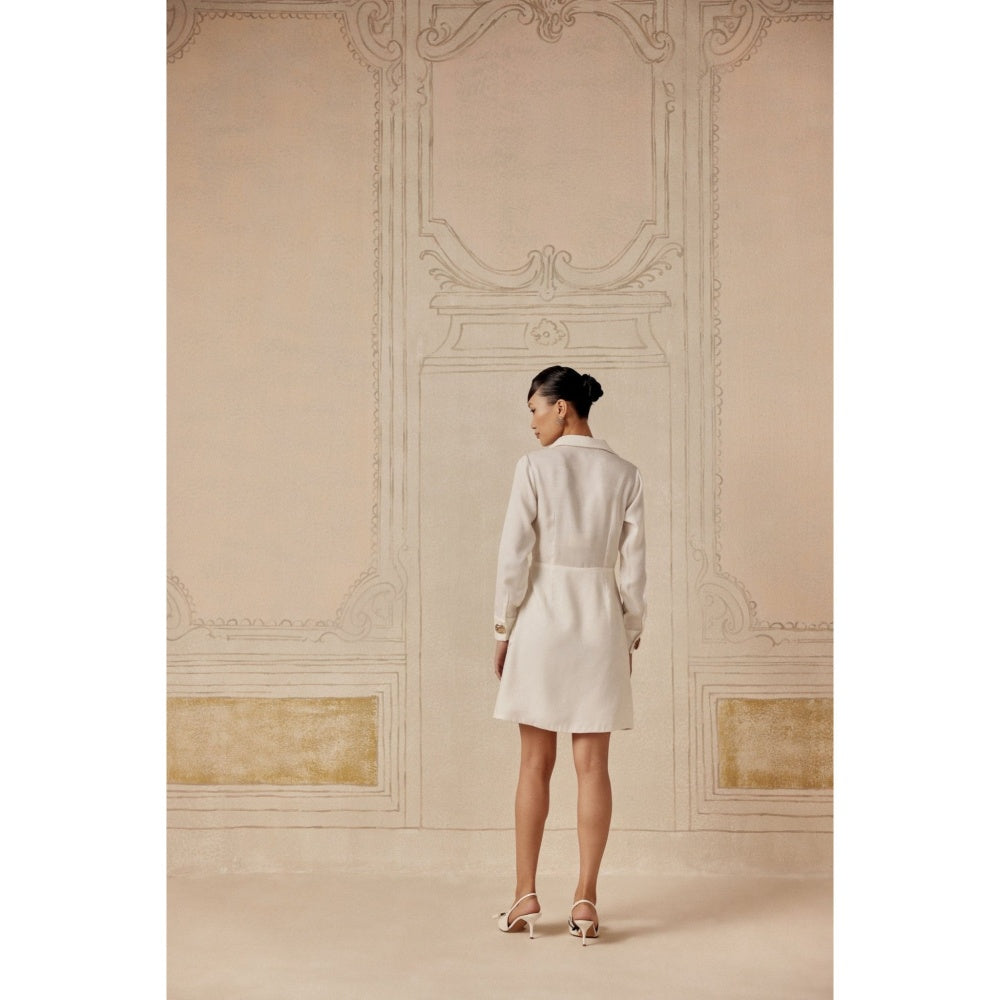 Sage By Mala Women White Satin Midi Dress