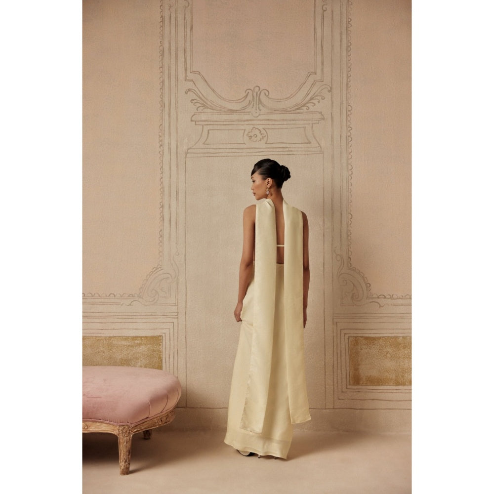 Sage By Mala Women Beige Satin Maxi Dress