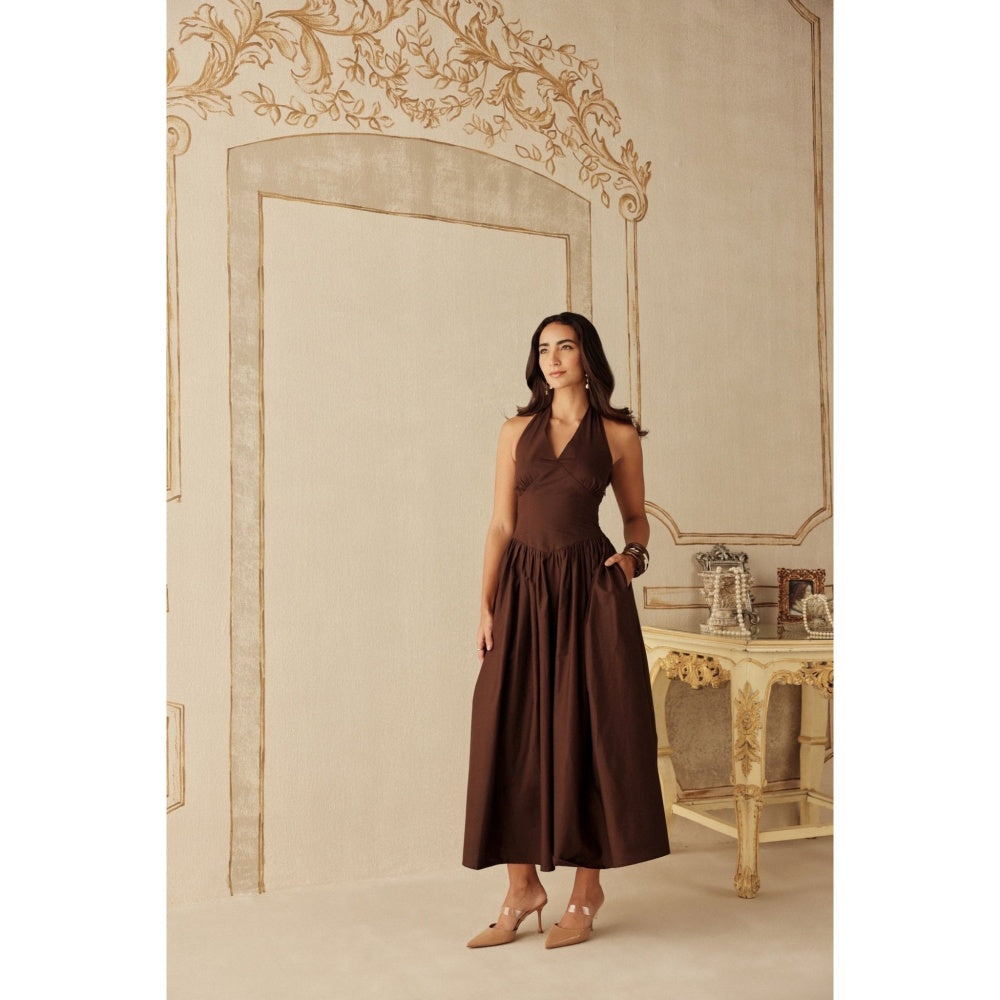 Sage By Mala Women Wine Cotton Maxi Dress