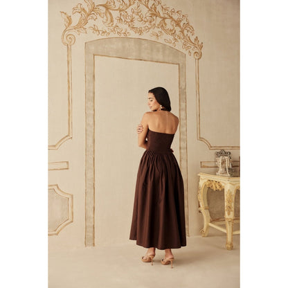 Sage By Mala Women Wine Cotton Maxi Dress
