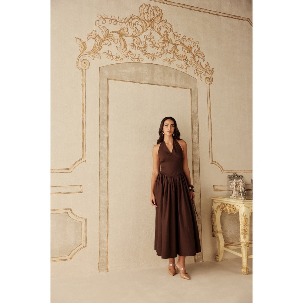 Sage By Mala Women Wine Cotton Maxi Dress