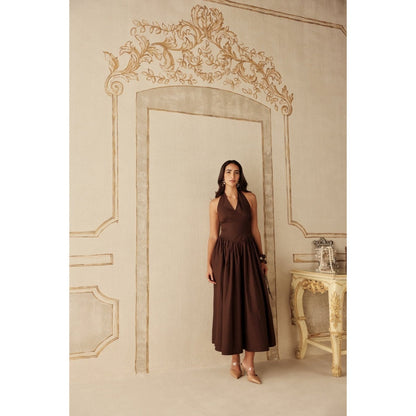 Sage By Mala Women Wine Cotton Maxi Dress