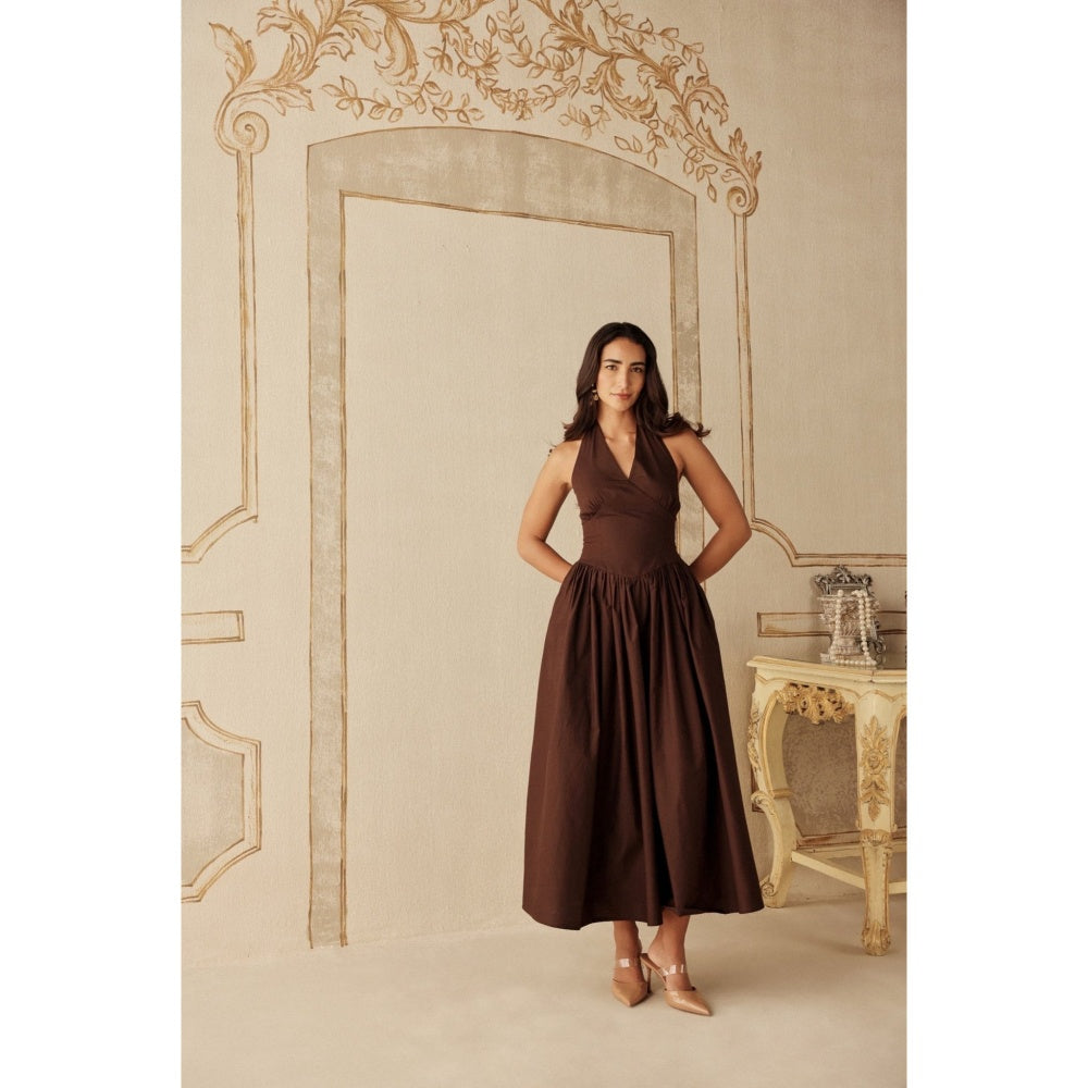 Sage By Mala Women Wine Cotton Maxi Dress
