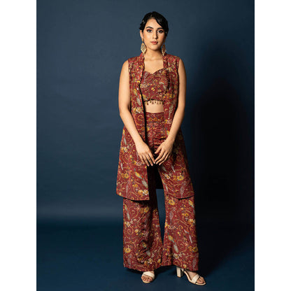 Sainy Garg Couture Lalishq Printed Co-Ord (Set of 3)