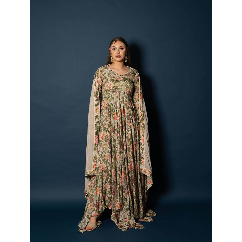 Sainy Garg Couture Nur Jahan Dress with Dupatta (Set of 2)