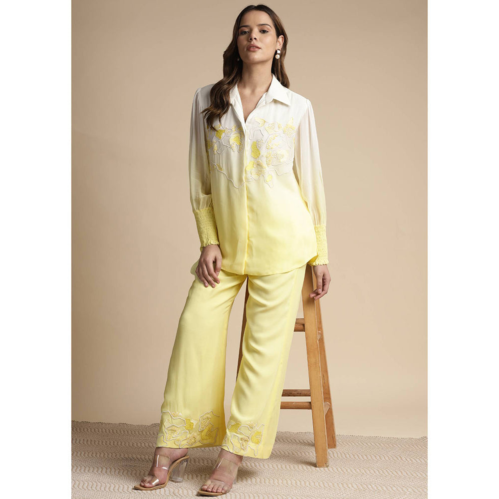 SAKSHI KHETTERPAL Sunshine Ombre Embroidered Co-Ord (Set of 2)