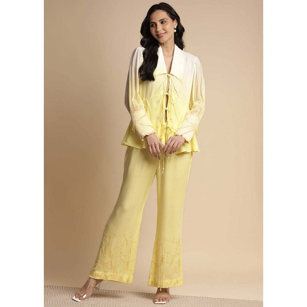 SAKSHI KHETTERPAL Sunshine Ombre Tie Up Co-Ord (Set of 2)