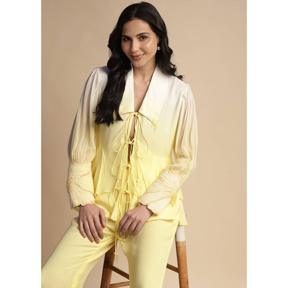 SAKSHI KHETTERPAL Sunshine Ombre Tie Up Co-Ord (Set of 2)