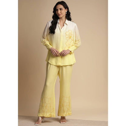SAKSHI KHETTERPAL Sunshine Ombre One Side Sequined Embroidered Co-Ord (Set of 2)