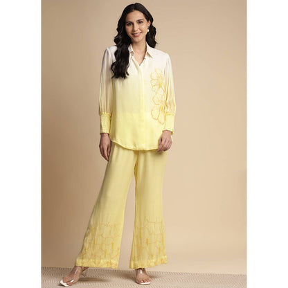 SAKSHI KHETTERPAL Sunshine Ombre One Side Sequined Embroidered Co-Ord (Set of 2)