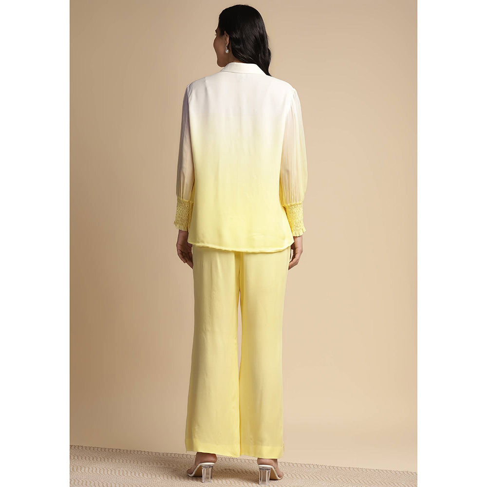 SAKSHI KHETTERPAL Sunshine Ombre One Side Sequined Embroidered Co-Ord (Set of 2)