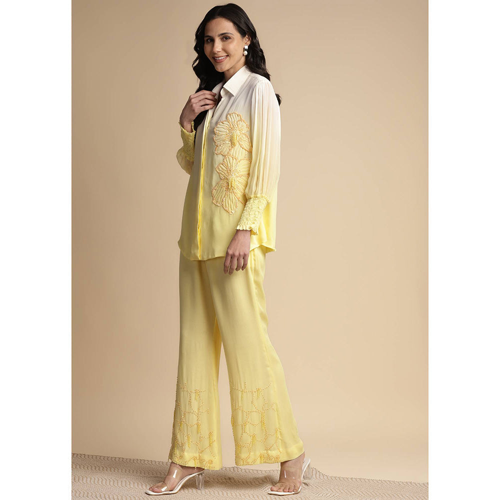 SAKSHI KHETTERPAL Sunshine Ombre One Side Sequined Embroidered Co-Ord (Set of 2)