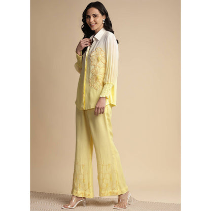 SAKSHI KHETTERPAL Sunshine Ombre One Side Sequined Embroidered Co-Ord (Set of 2)